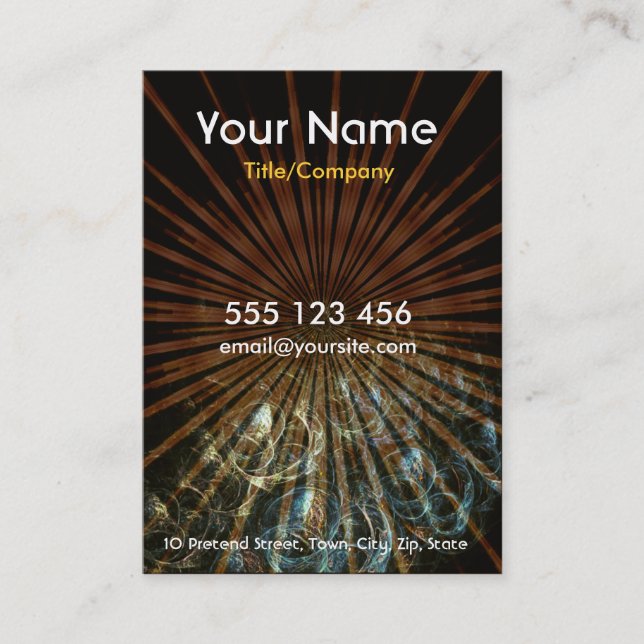 De Visite Carte Bulles fractales (Devant)