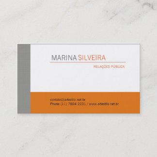De Visite Carte Business Orange Gray