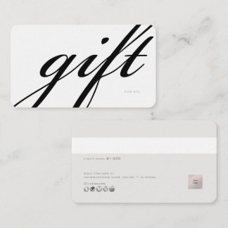 De Visite Carte cadeau électronique DIY minimaliste PixDezin