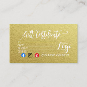 De Visite carte cadeau marketing ADD YOUR LOGO