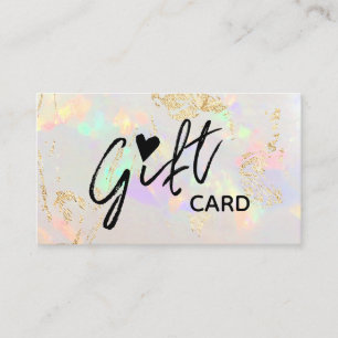 De Visite carte cadeau opale blanche