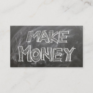 De Visite Carte Chalk Board Style "Make Money"