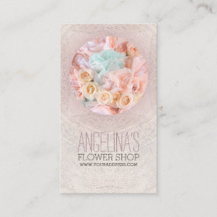 De Visite Carte circulaire vintage Florist Elegant