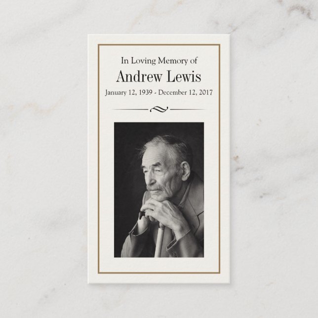 De Visite Carte commémorative (Devant)