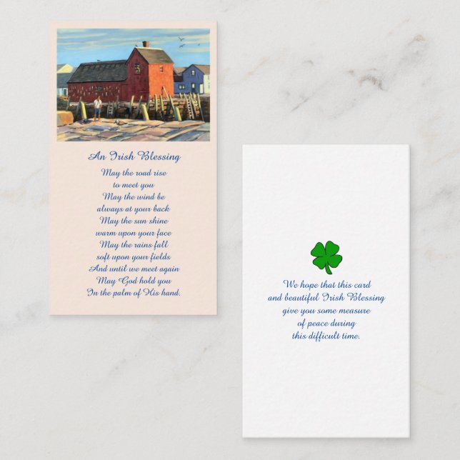 De Visite Carte commémorative du souvenir (Devant / Derrière)