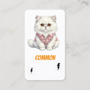 De Visite Carte commune Punk Cat-Collector - Rebelle Blanc