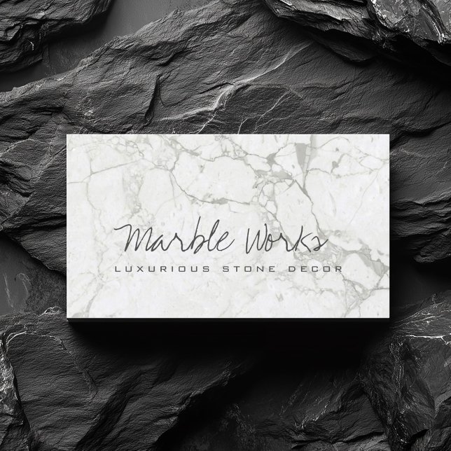 De Visite Carte Cool Marble Stone Works/Countertops/Monument (Perfect for business)