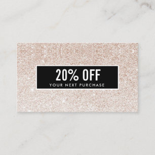 De Visite Carte Coupon Noir Parties scintillant Champagne