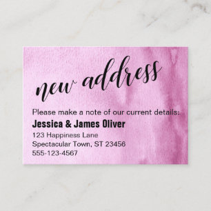 De Visite Carte d'adresse Raspberry Pink Ombre