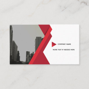 De Visite Carte d'affaires moderne grise rouge