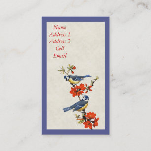 De Visite Carte d'affaires/profil Oiseaux et fleurs