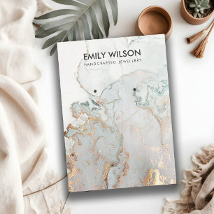 DE VISITE CARTE D'AFFICHAGE AQUA BLUE GOLD AGATE MARBRE