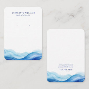 De Visite Carte d'affichage Blue Ocean Wave Jewelry