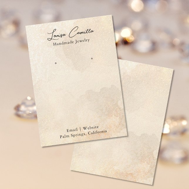 De Visite Carte d'affichage Boho Rustique Beige Personnalisé (Créateur téléchargé)