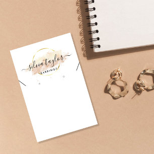 De Visite Carte d'affichage Calligraphy Earring Collier