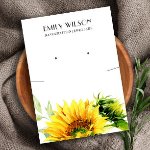 DE VISITE CARTE D'AFFICHAGE CHIC SUNFLOWER FALL NECKLACE EAR