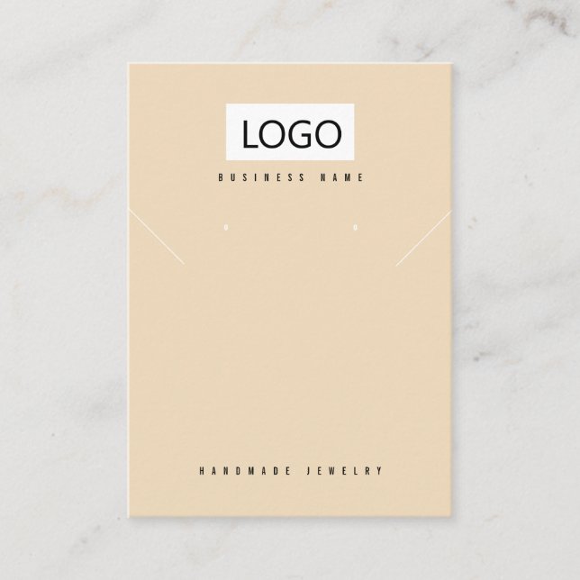 De Visite Carte d'affichage couleur beige rose (Devant)