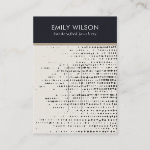 DE VISITE CARTE D'AFFICHAGE DES POINTS NOIRS ET BLANCS RETRO
