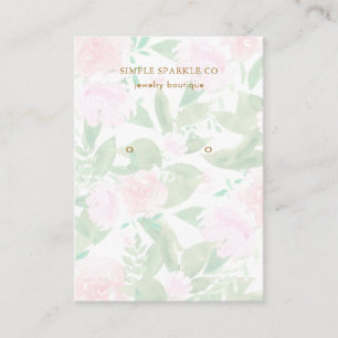 De Visite Carte d'affichage d'impression florale rose