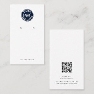 De Visite Carte d'affichage du logo d'entreprise et du code 