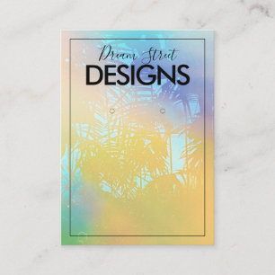De Visite Carte d'affichage Écran Été Palm Trees Color Fl