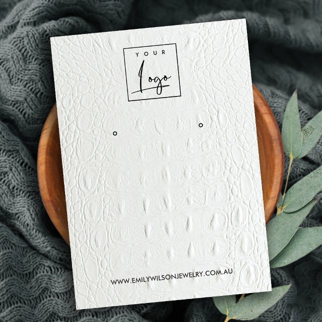 DE VISITE CARTE D'AFFICHAGE EN CUIR BLANC TEXTURE ÉTUDIANT (Créateur téléchargé)