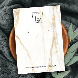 DE VISITE CARTE D'AFFICHAGE EN MARBRE GOLD CALACATTA