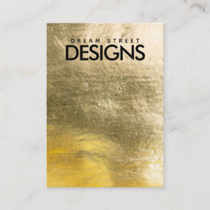De Visite Carte d'affichage Gold Metallic Earring