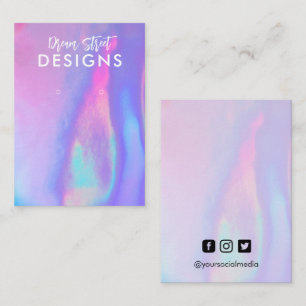 De Visite Carte d'affichage Lavender Faux Holo