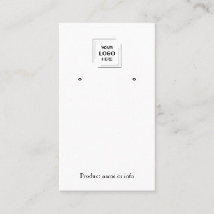 De Visite Carte d'affichage Logo White Stud oreille bijoux
