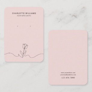 De Visite Carte d'affichage minimaliste en Tulipe rose