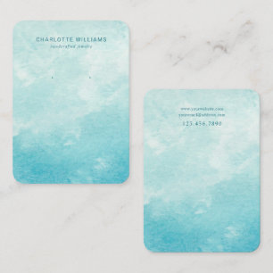 De Visite Carte d'affichage pour bijoux personnalisés Aqua W