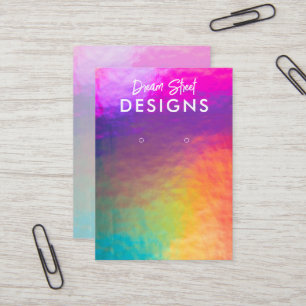 De Visite Carte d'affichage Rainbow Faux Holo