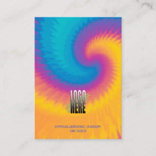 De Visite Carte d'affichage Retro Tie Dye