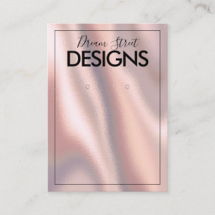 De Visite Carte d'affichage Rose Gold Color Shift Silk Earri