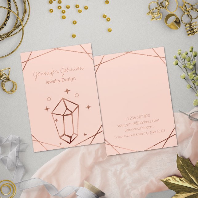 De Visite Carte d'affichage rose Gold Foil (Créateur téléchargé)