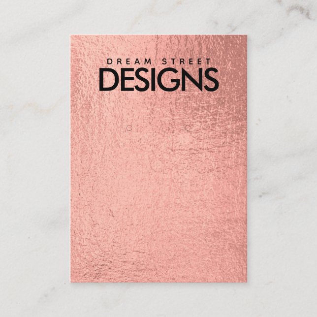 De Visite Carte d'affichage rose Gold Metallic (Devant)