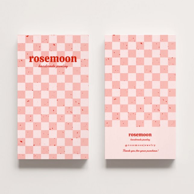 De Visite Carte d'affichage rouge rouge rose (Créateur téléchargé)