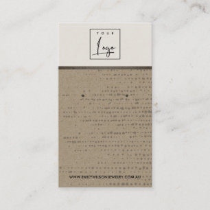 DE VISITE CARTE D'AFFICHAGE RUSTIQUE KRAFT WHITE DOTS STUD E
