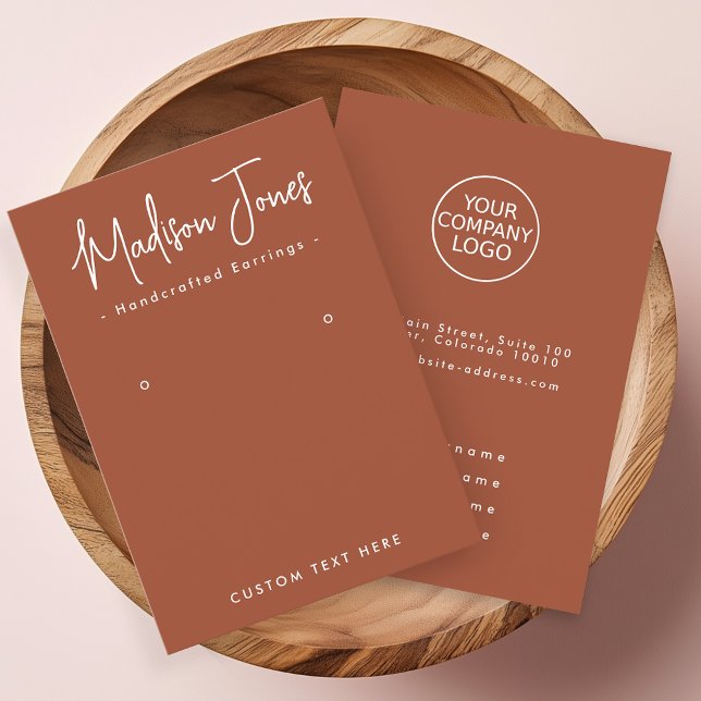 De Visite Carte d'affichage simple Calligraphie en terre cui (Créateur téléchargé)