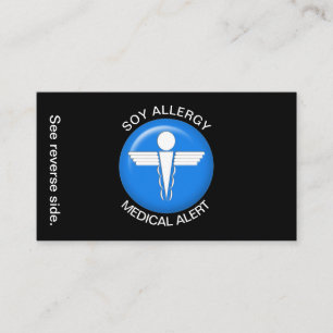 De Visite Carte d'alerte Médicale SOY Allergy