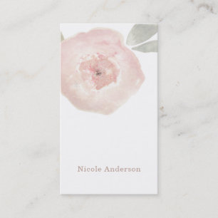 De Visite Carte d'anniversaire Fleur aquarelle rose Moderne