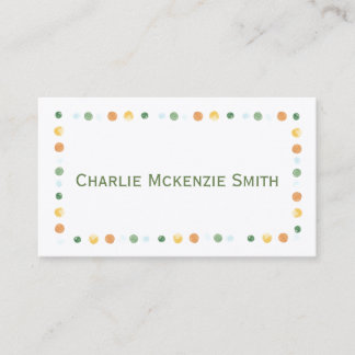 De Visite Carte d'appel (Bordure point multicolore)