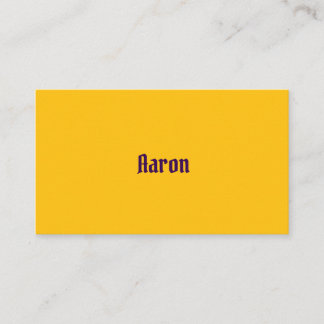 De Visite Carte d'appel jaune