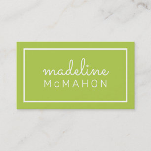 De Visite CARTE D'APPEL preppy moderne chic simple citron ve