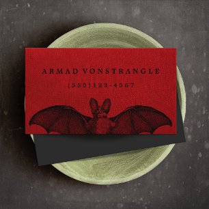 De Visite Carte d'appel Vampire Bat Red Halloween