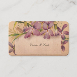 De Visite Carte d'appel victorienne - Floral