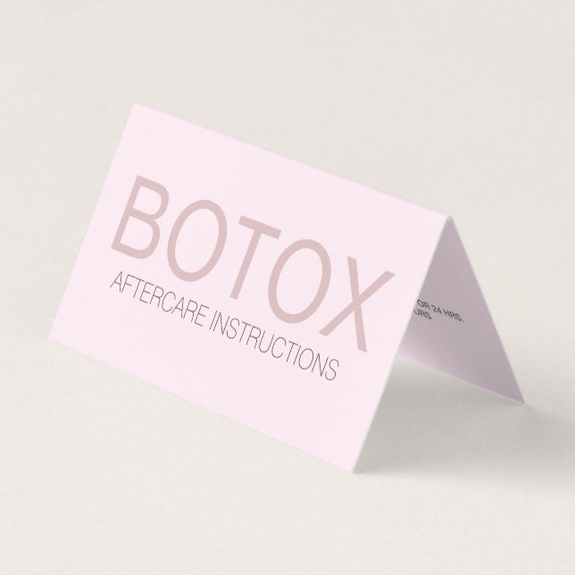 De Visite Carte d'après-garde Plier Botox Rose (Devant)