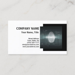 De Visite Carte d'empreintes digitales du détecteur privé