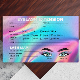 De Visite Carte d'enregistrement Holographique Aesthétique L